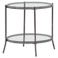 Lauren Glass Top Round End Table