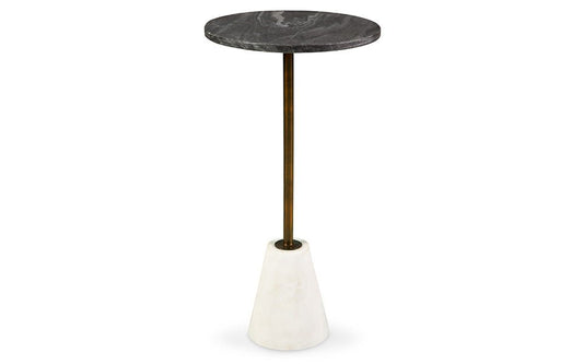Cary B/W Marble Accent Table