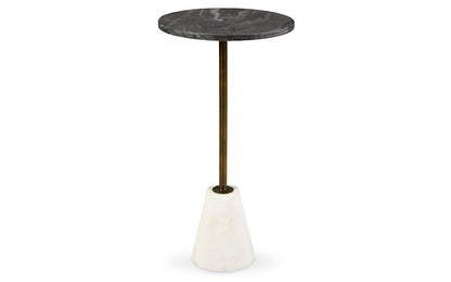 Cary B/W Marble Accent Table