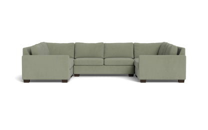 Track 141" Corner Sofa U Sectional - Amigo II Sage