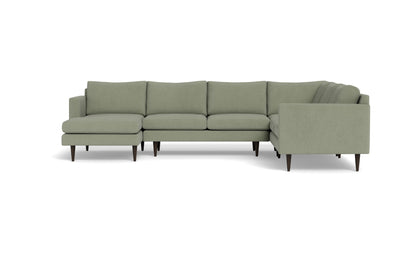 Wallace 131" Untufted Corner Sectionals w. Left Chaise - Amigo II Sage