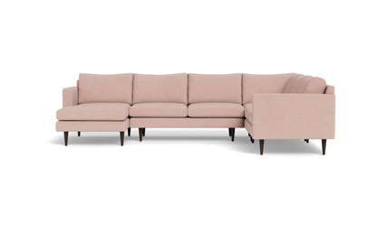 Wallace 131" Untufted Corner Sectionals w. Left Chaise - Amigo II Blush