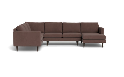 Wallace 131" Untufted Corner Sectionals w. Right Chaise - Amigo II Dusk
