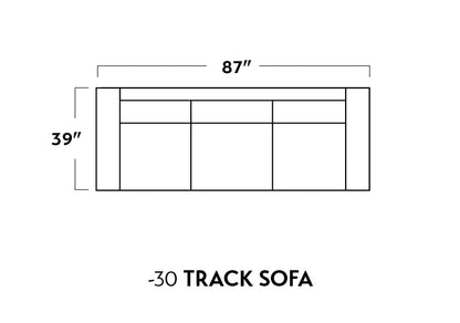 Track 87" Leather Sofa - HUDSON IRON