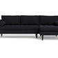 Ladybird Right Chaise Sectional - Bella Black