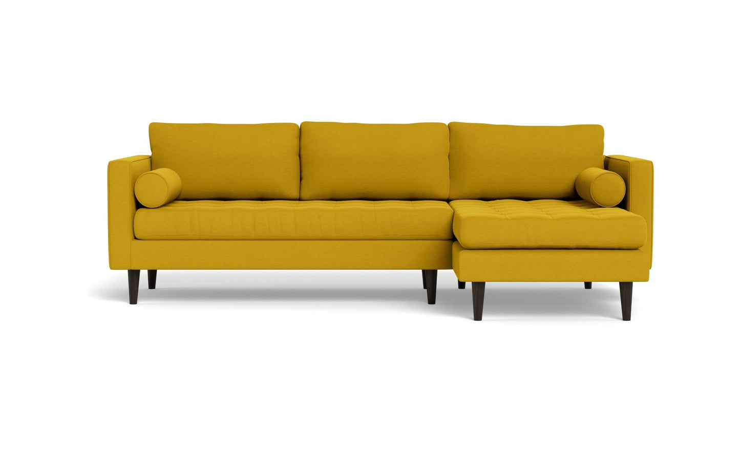 Ladybird Right Chaise Sectional - Bella Gold