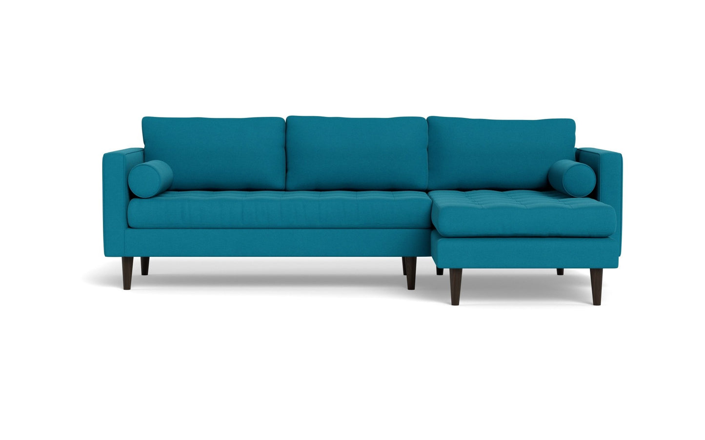 Ladybird Right Chaise Sectional - Bella Peacock