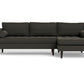Ladybird Right Chaise Sectional - Bella Smoke