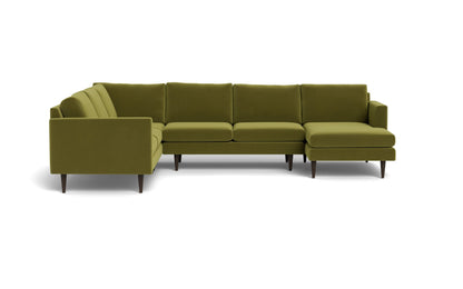 Wallace 131" Untufted Corner Sectionals w. Right Chaise - Dream Apple