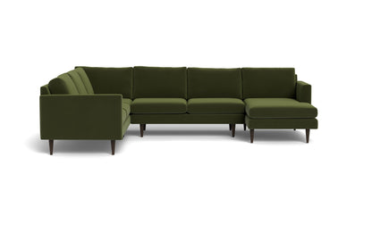 Wallace 131" Untufted Corner Sectionals w. Right Chaise - Dream Olive