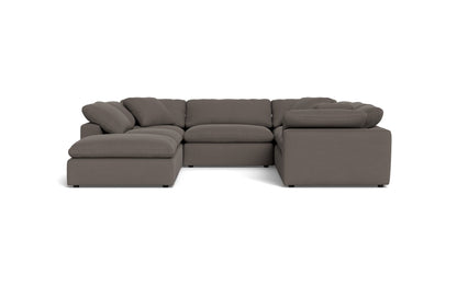 Fluffy 6 Piece Sectional W/Ottoman