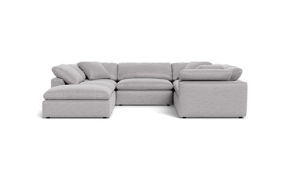 Fluffy 6 Piece Sectional W/Ottoman