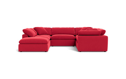 Fluffy 6 Piece Sectional W/Ottoman