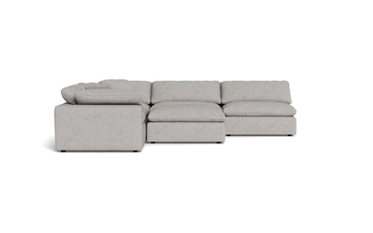 Fluffy 5 Piece Sectional W/Ottoman - CAMILA SMOKE