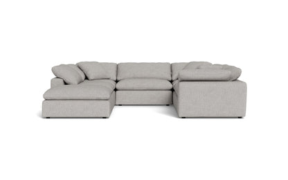 Fluffy 6 Piece Sectional W/Ottoman