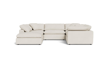 Fluffy 6 Piece Sectional W/Ottoman