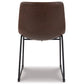 Two-tone Brown Dining Upholstered Side Chair (Set of 2)