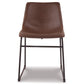 Two-tone Brown Dining Upholstered Side Chair (Set of 2)
