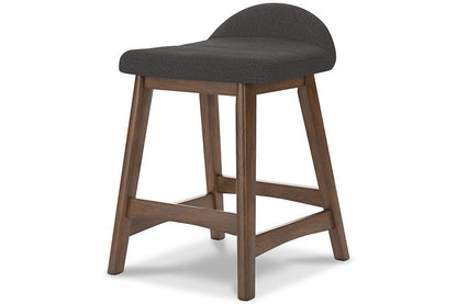 Lynn Charcoal Upholstered Counter Stools (Set of 2)