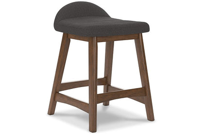 Lynn Charcoal Upholstered Counter Stools (Set of 2)