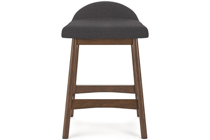 Lynn Charcoal Upholstered Counter Stools (Set of 2)