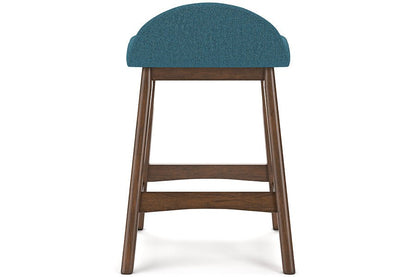 Lynn Blue Upholstered Counter Stools (Set of 2)