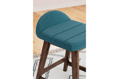 Lynn Blue Upholstered Counter Stools (Set of 2)