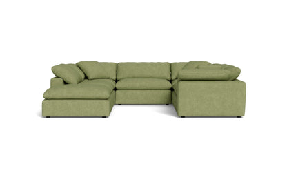 Fluffy 6 Piece Sectional W/Ottoman