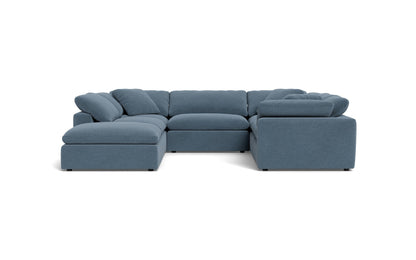 Fluffy 6 Piece Sectional W/Ottoman