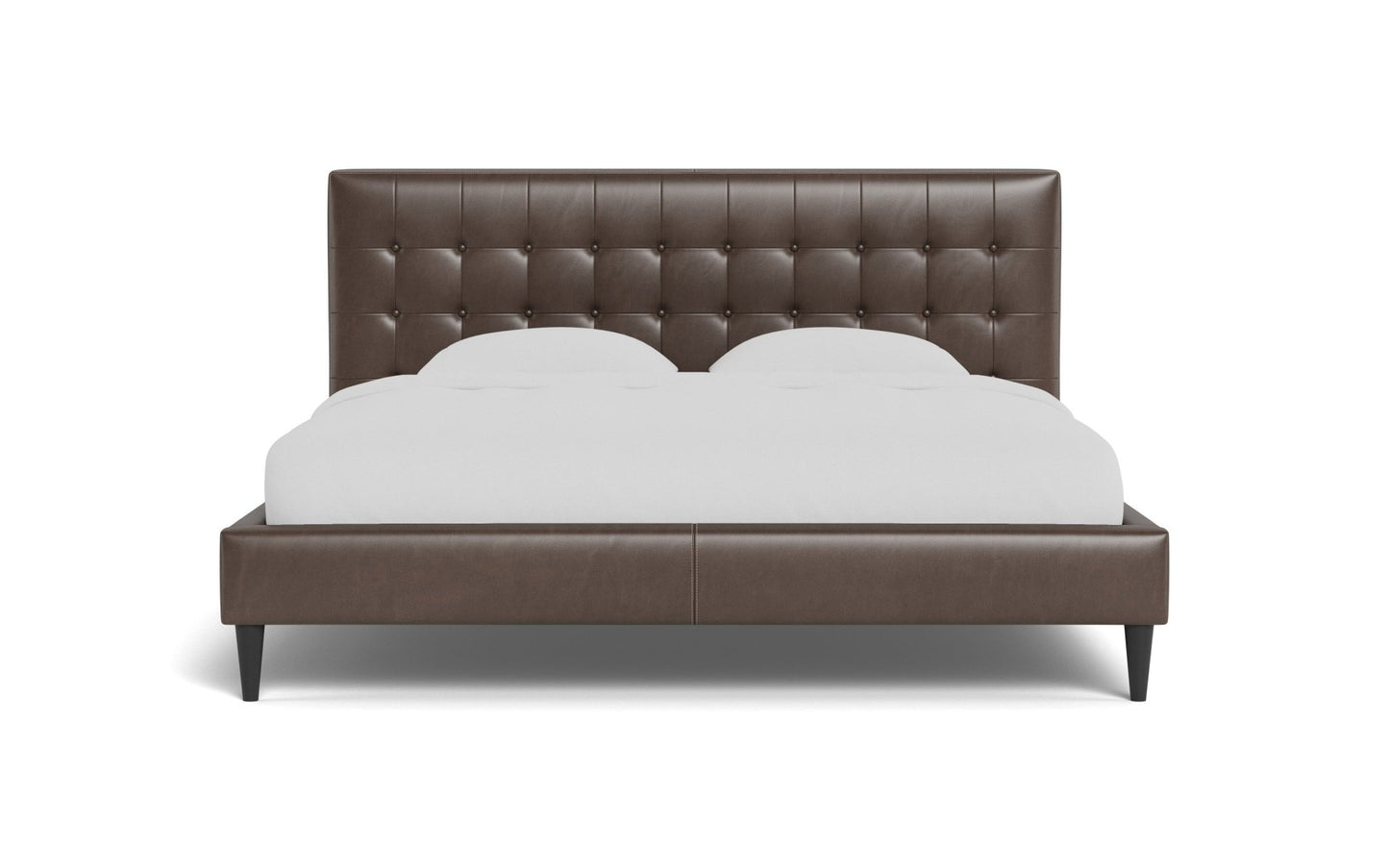 Wallace Queen Tufted Leather Bed