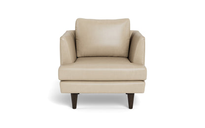 Rainey 35" Leather Arm Chair - HUDSON IVORY