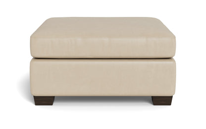 Track Leather Cocktail Ottoman