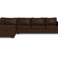 Track Leather Left Corner Sectional