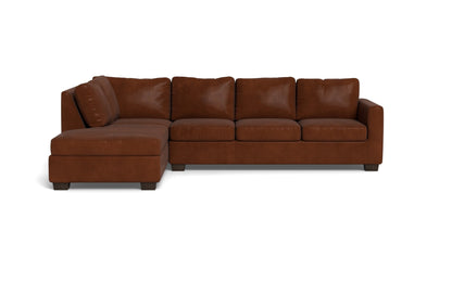 Track Leather Left Chaise Sectional