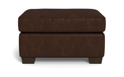 Track Leather Ottoman