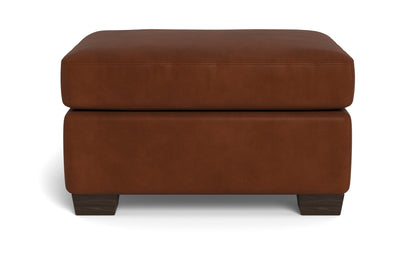 Track Leather Ottoman