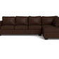 Track Leather Right Chaise Sleeper Sectional