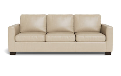 Track 87" Leather Queen Sleeper Sofa - HUDSON IVORY