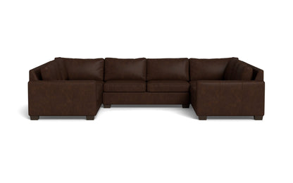 Track 141" Leather Corner Sofa Sleeper U Sectional - CHEYENNE ARROWSHAFT