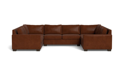 Track Leather Corner Sofa Sleeper U Sectional