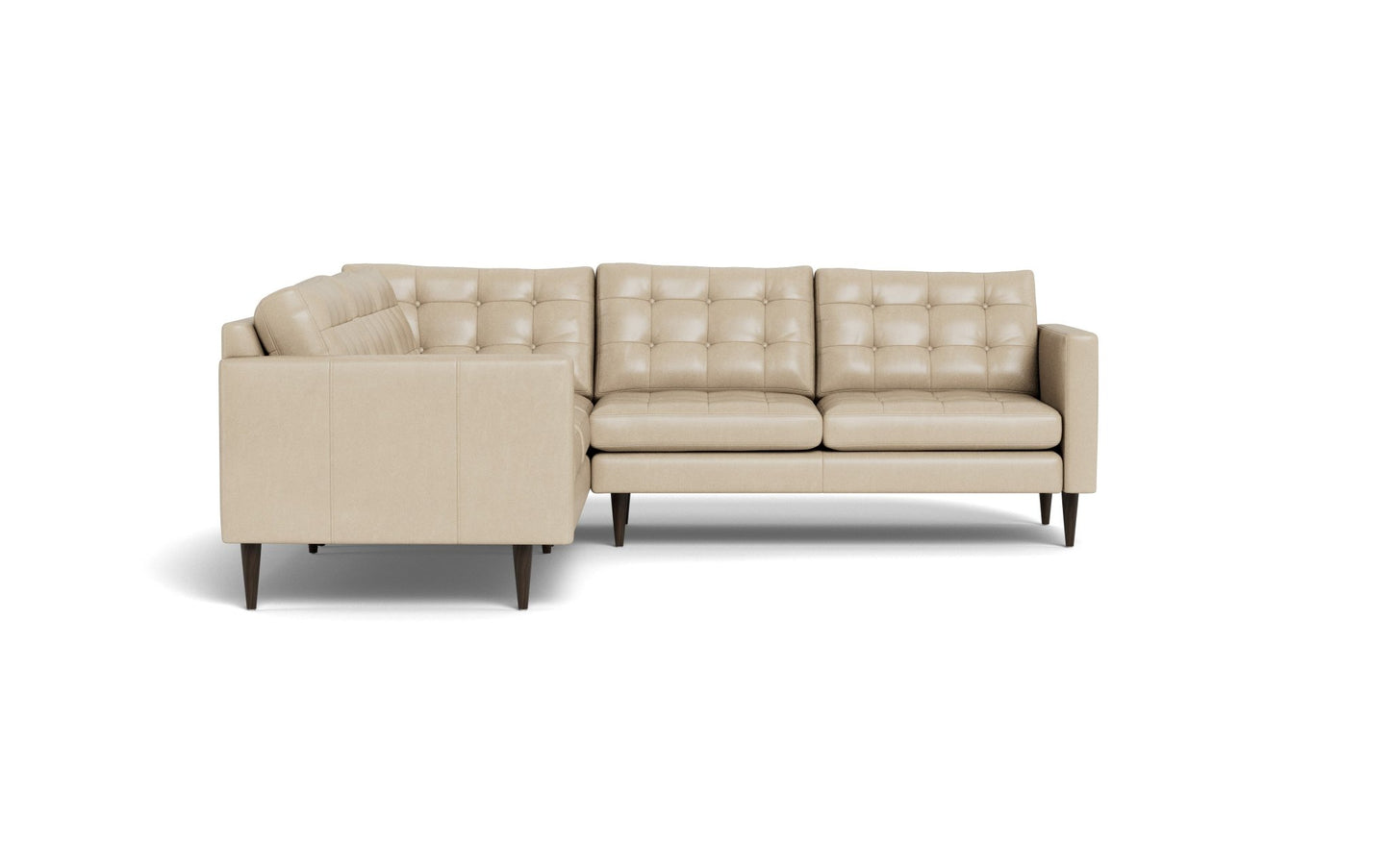 Wallace 102" Leather Corner Sectional - HUDSON IVORY