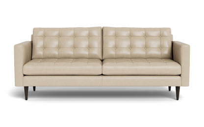 Wallace 85" Leather Sofa - HUDSON IVORY