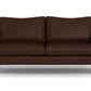 Wallace Leather Untufted Apartment Sofa