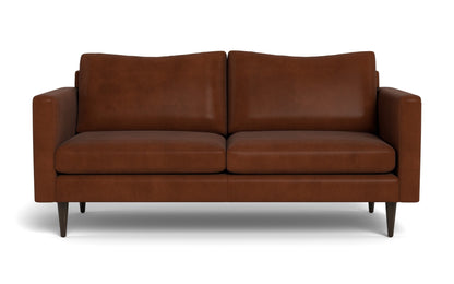 Wallace Leather Untufted Apartment Sofa