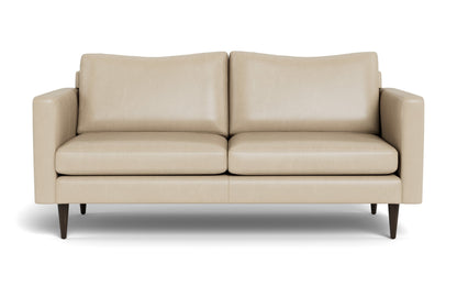 Wallace Leather Untufted Apartment Sofa