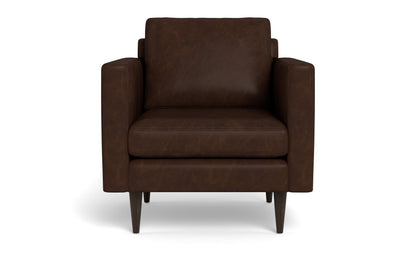 Wallace Leather Untufted Arm Chair