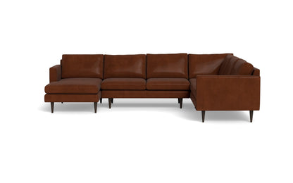 Wallace 131" Leather Untufted Corner Sectionals w. Left Chaise - EVER-LAST LEVERAGE