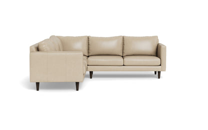 Wallace 102" Leather Untufted Corner Sectional - HUDSON IVORY