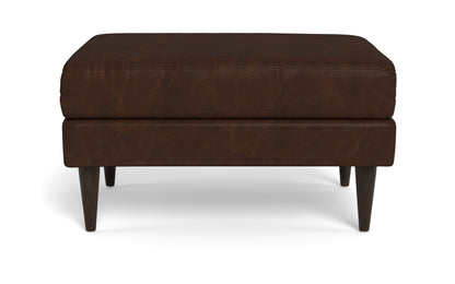 Wallace Leather Untufted Ottoman