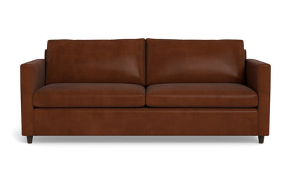 Wallace Leather Untufted Queen Sleeper Sofa